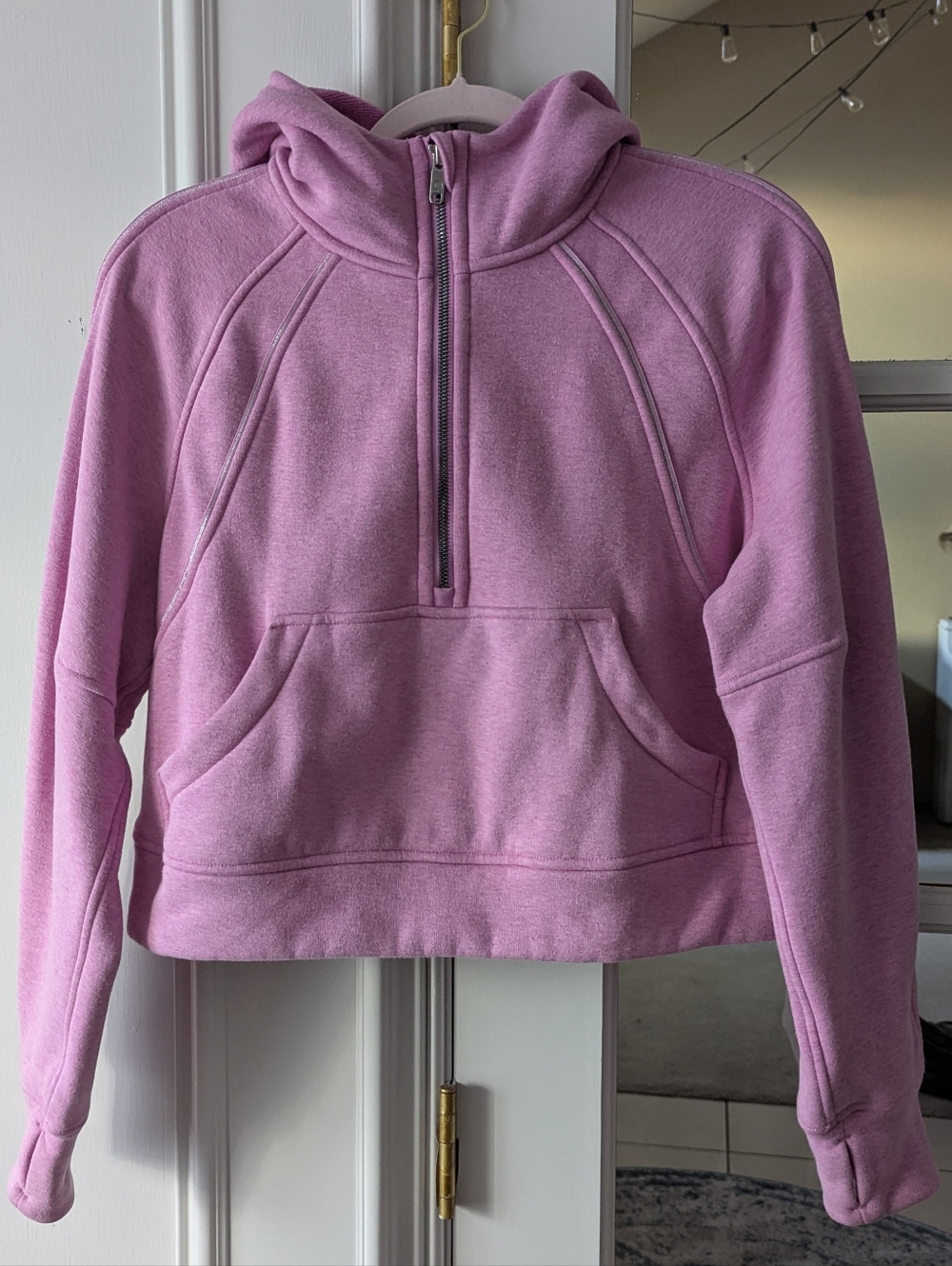Lululemon Scuba, Oversized Half-Zip, Cropped Hoodie.